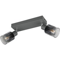 Flexibler Deckenstrahler Rauchglas Metall E14 T:27,5 cm von Trio Reality