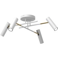 Flexibler Deckenstrahler Weiß Grau Gold H:24 cm elegant von Luminex