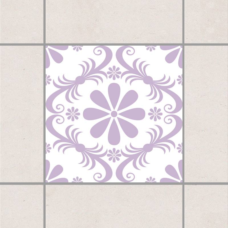 Fliesenaufkleber Blumendesign White Lavender Flieder
