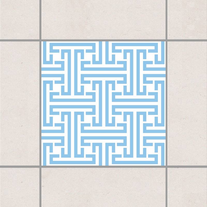 Fliesenaufkleber Dekoratives Labyrinth Light Blue