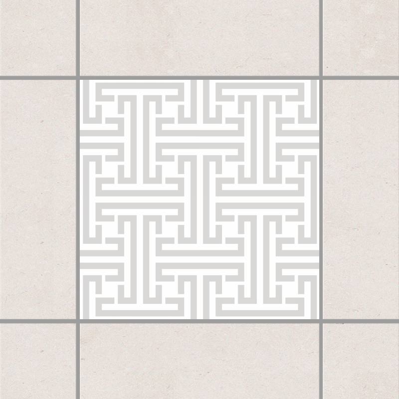 Fliesenaufkleber Dekoratives Labyrinth Light Grey Grau