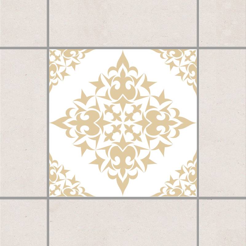 Fliesenaufkleber Fliesenmuster White Light Brown Braun