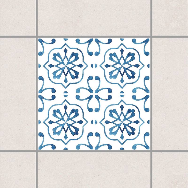 Fliesenaufkleber Blau Weiß Muster Serie No.4