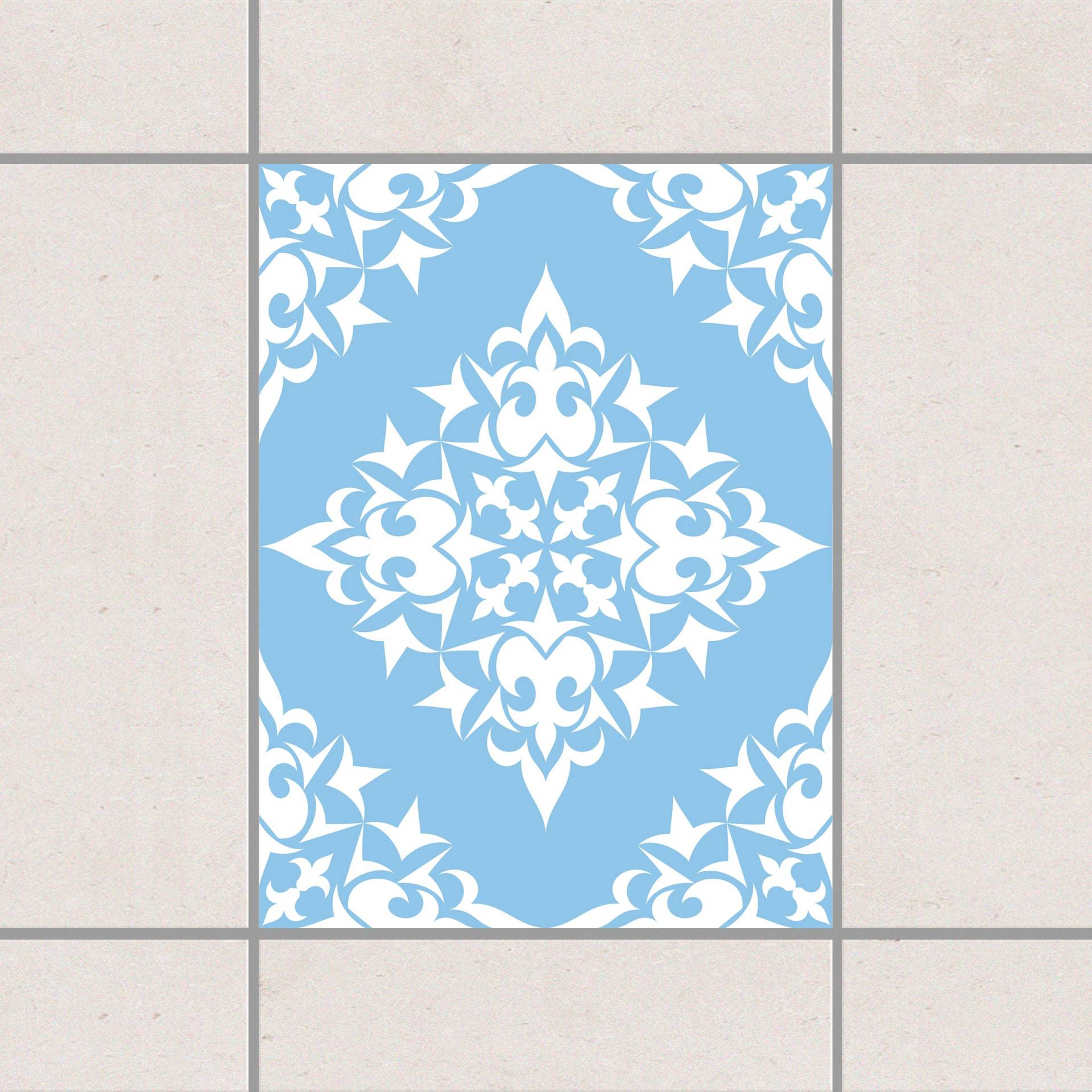 Fliesenaufkleber Fliesenmuster Light Blue Blau