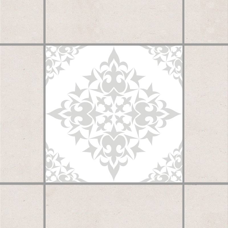 Fliesenaufkleber Fliesenmuster White Light Grey Grau