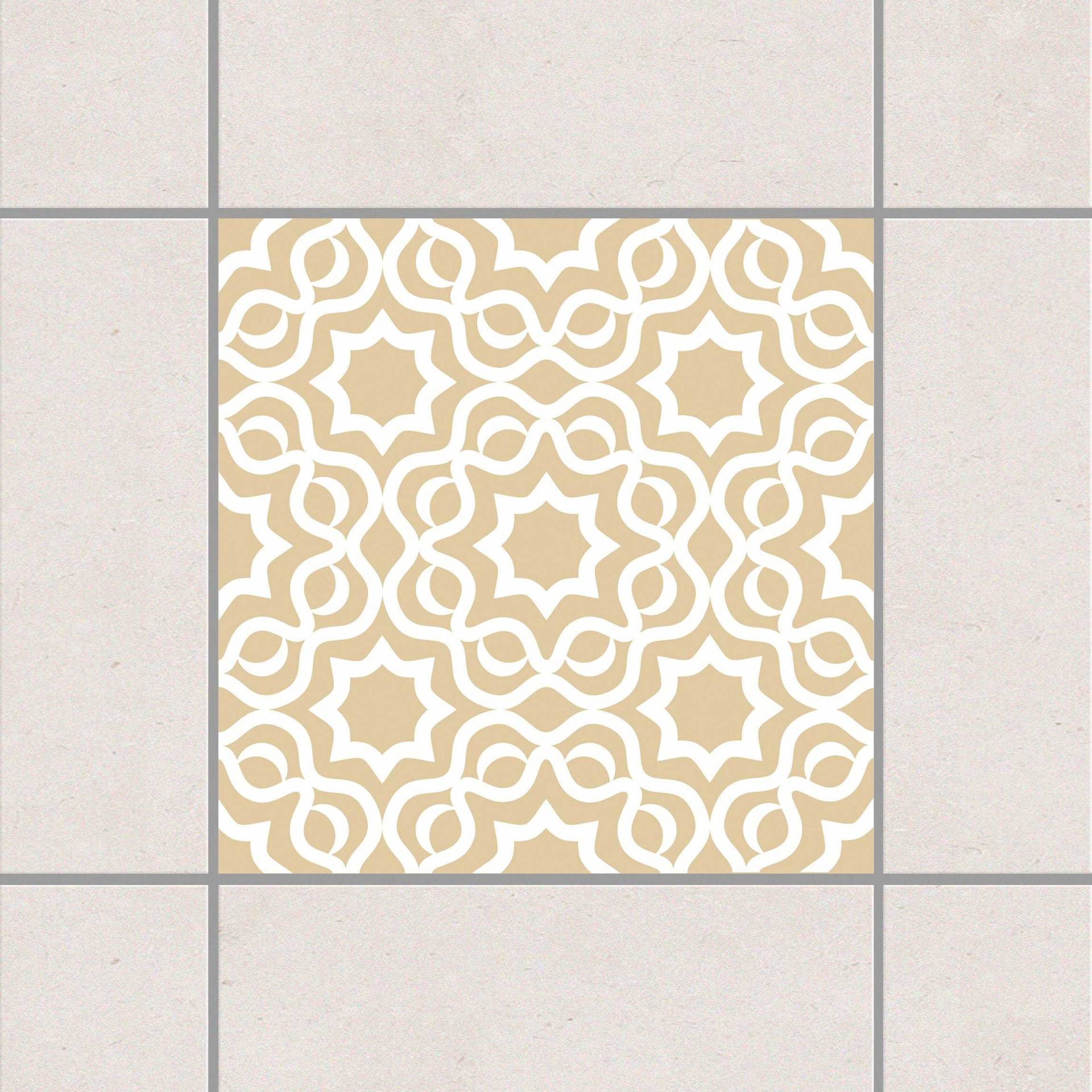 Fliesenaufkleber Islamic Light Brown Braun