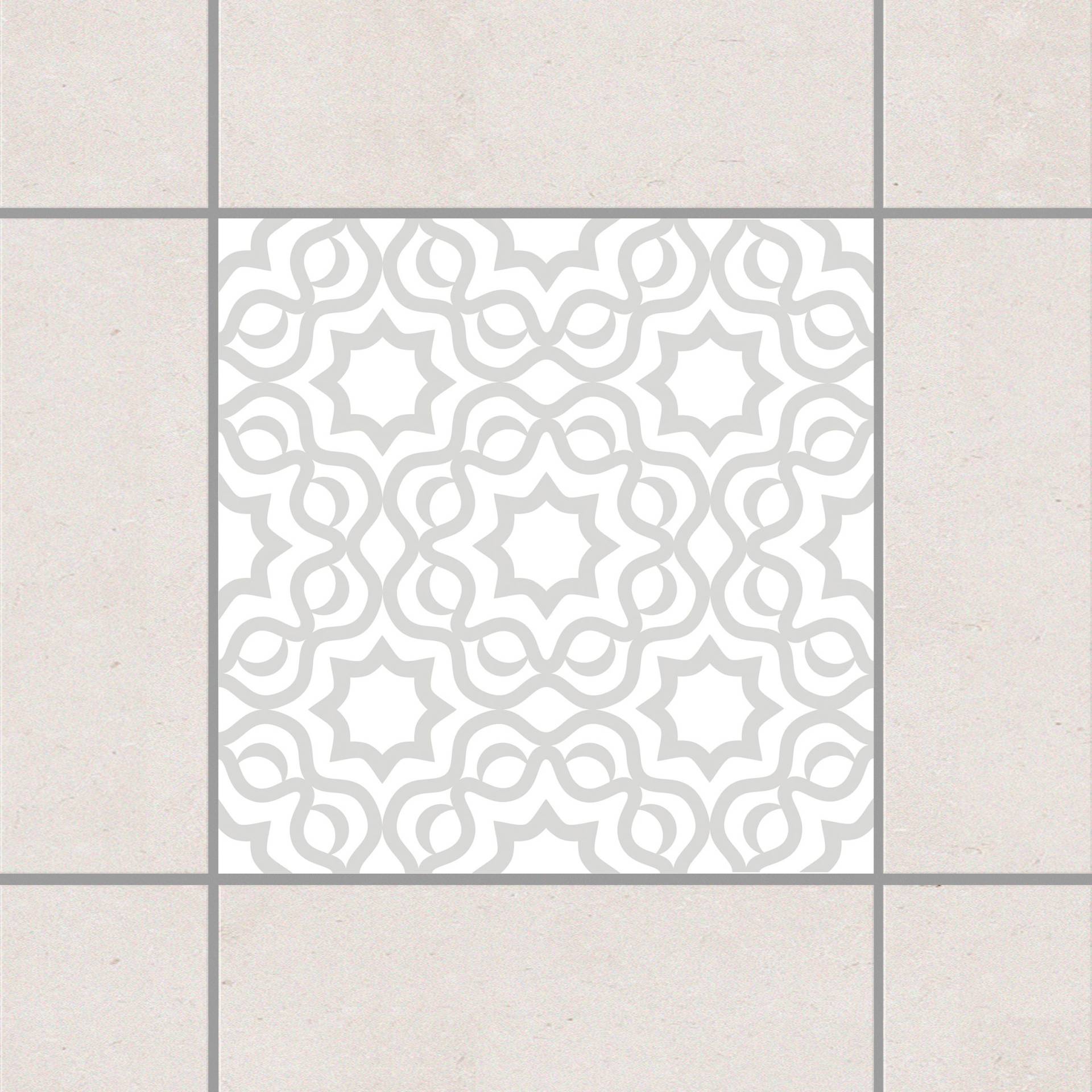 Fliesenaufkleber Islamic White Light Grey Grau