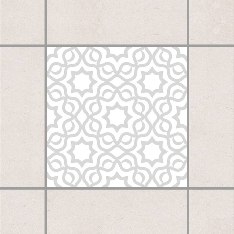Fliesenaufkleber Islamic White Light Grey Grau