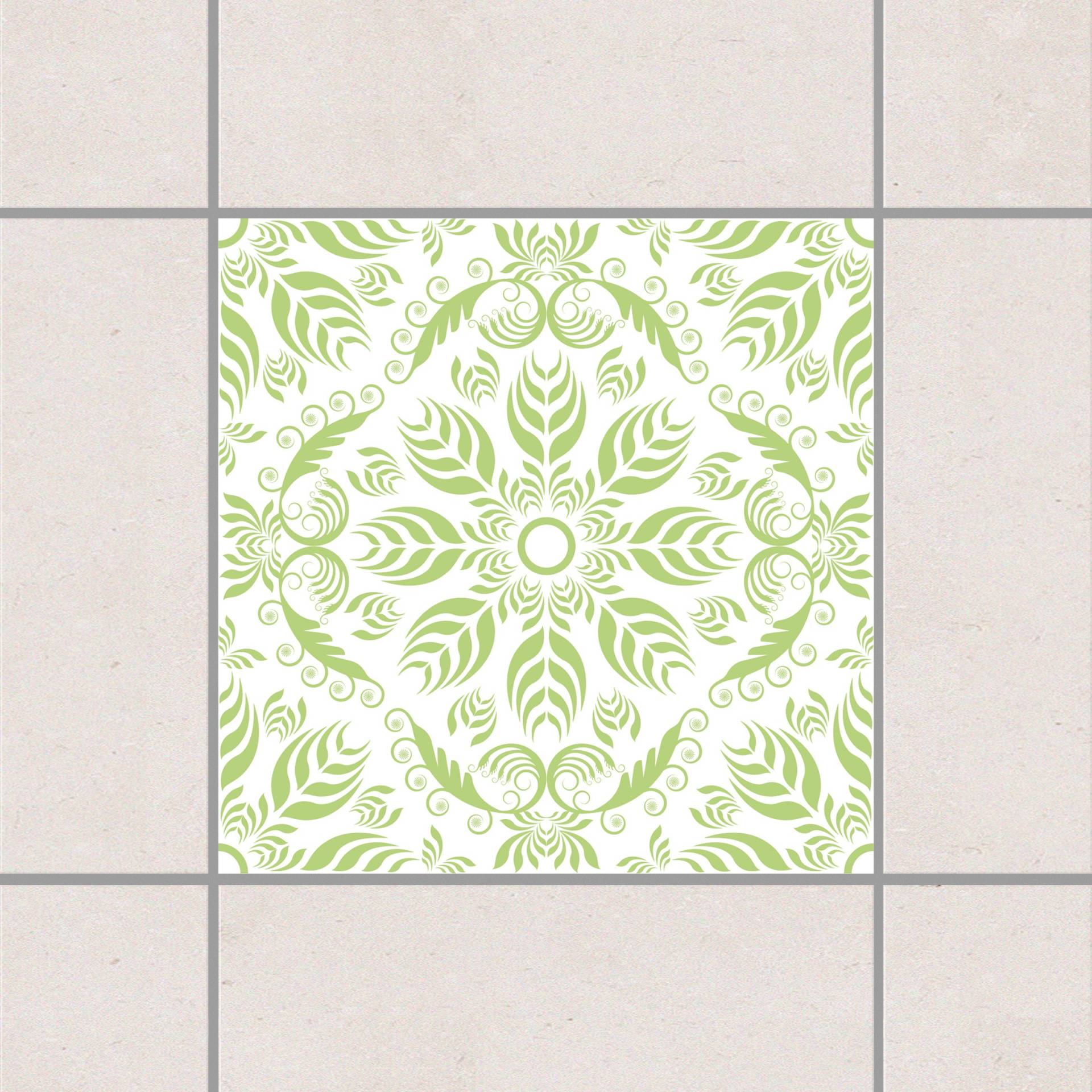 Fliesenaufkleber Rosamunde White Spring Green Grün