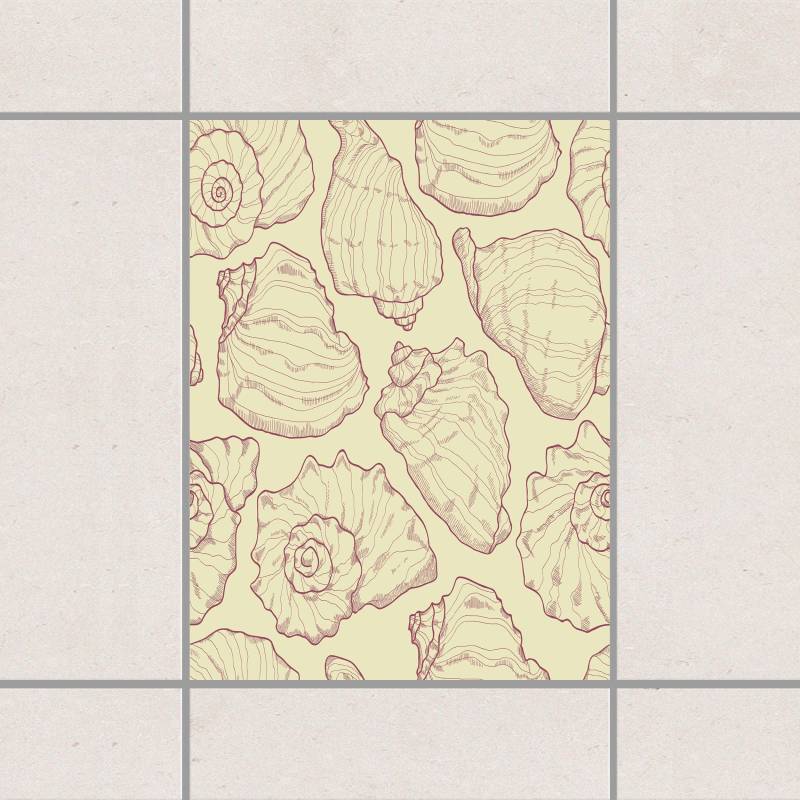 Fliesenaufkleber Mollusken Design
