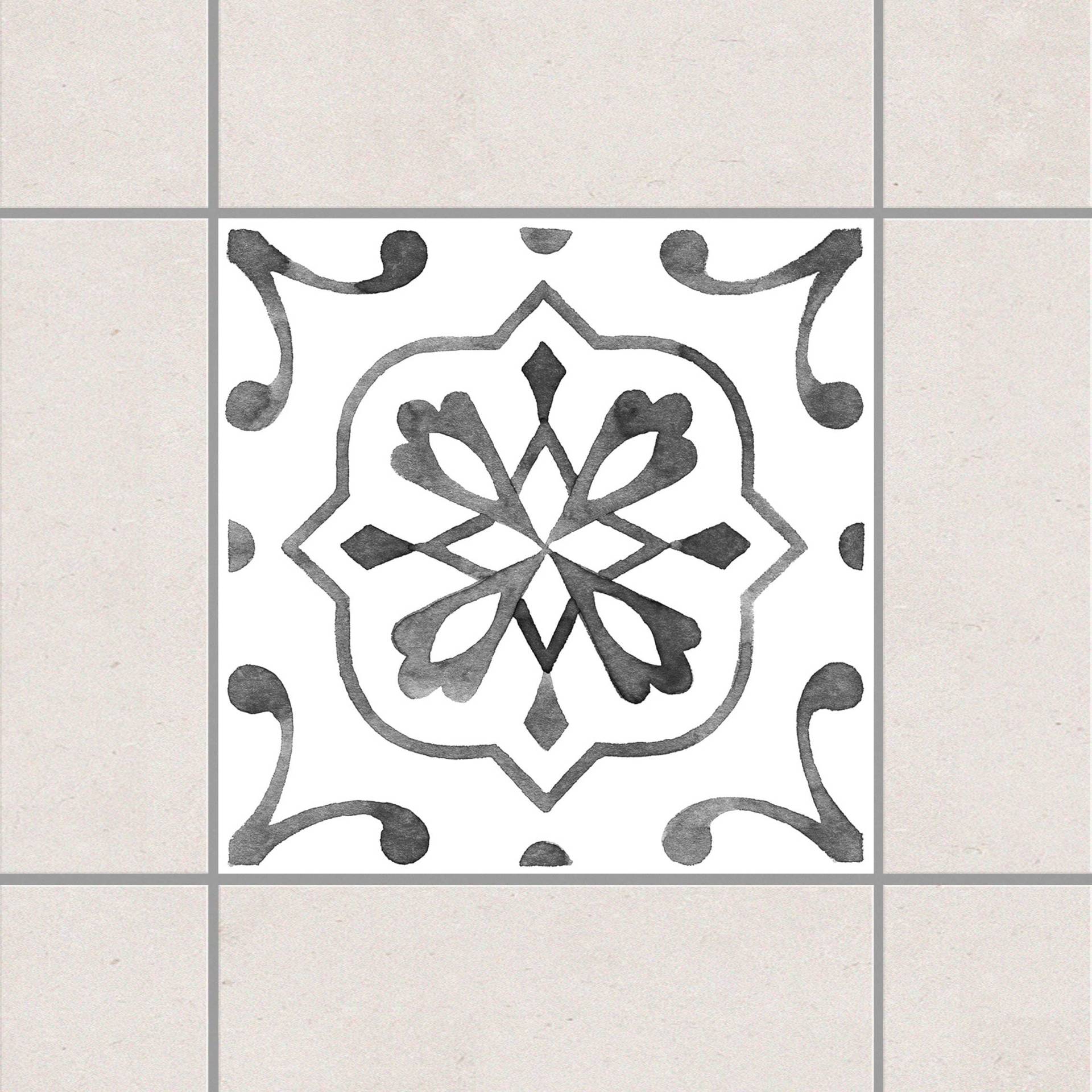 Fliesenaufkleber Muster Grau Weiß Serie No.4 Fliesenaufkleber Muster Grau Weiß Serie No.4