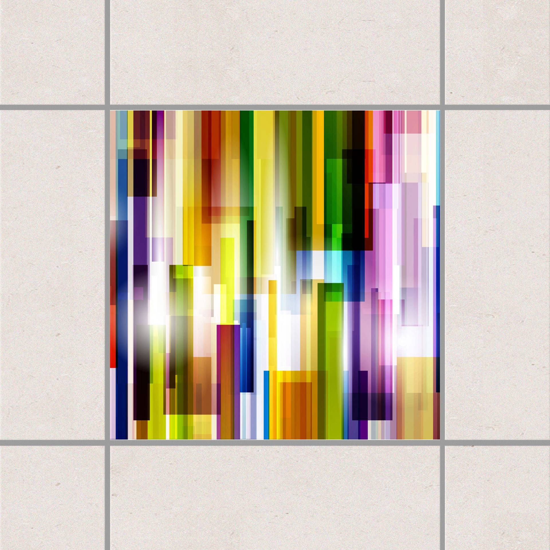 Fliesenaufkleber Rainbow Cubes