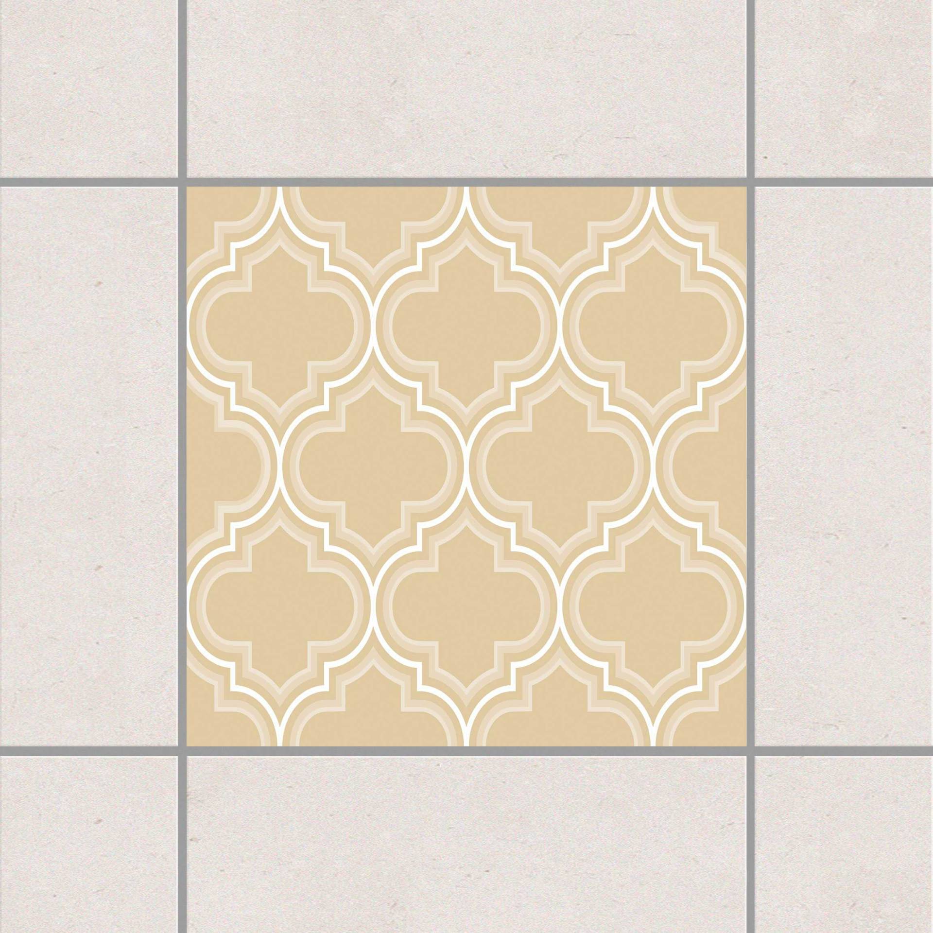 Fliesenaufkleber Retro Marokko Light Brown Braun