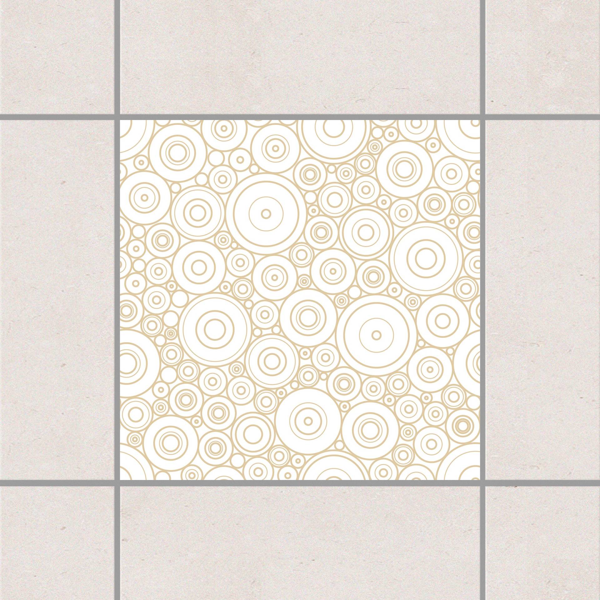 Fliesenaufkleber Sezession White Light Brown Braun