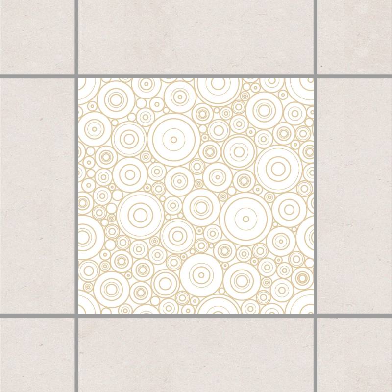 Fliesenaufkleber Sezession White Light Brown Braun