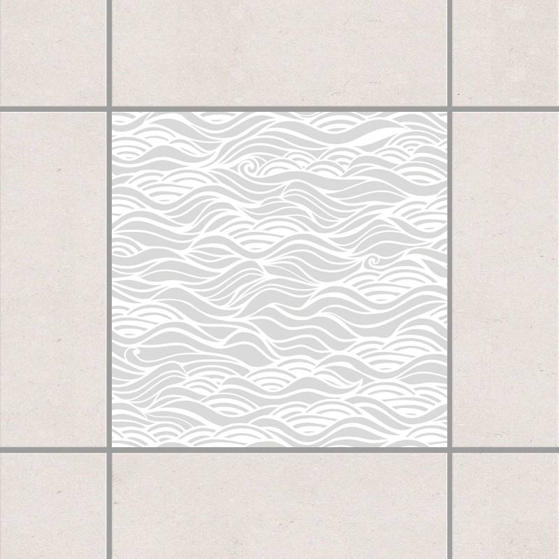Fliesenaufkleber Sie träumten von zarten Wellen am Meer Light Grey Grau