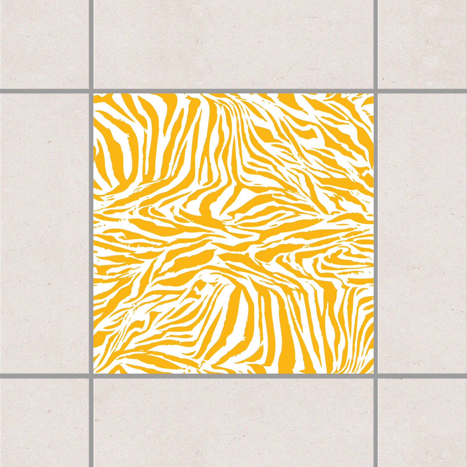 Fliesenaufkleber Zebra Design Melon Yellow Gelb