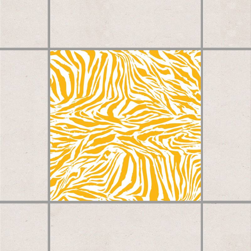 Fliesenaufkleber Zebra Design Melon Yellow Gelb