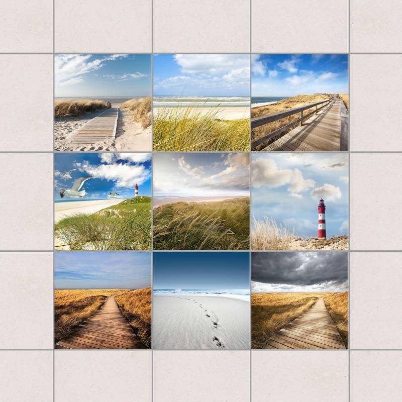 Fliesenaufkleber Strand Set