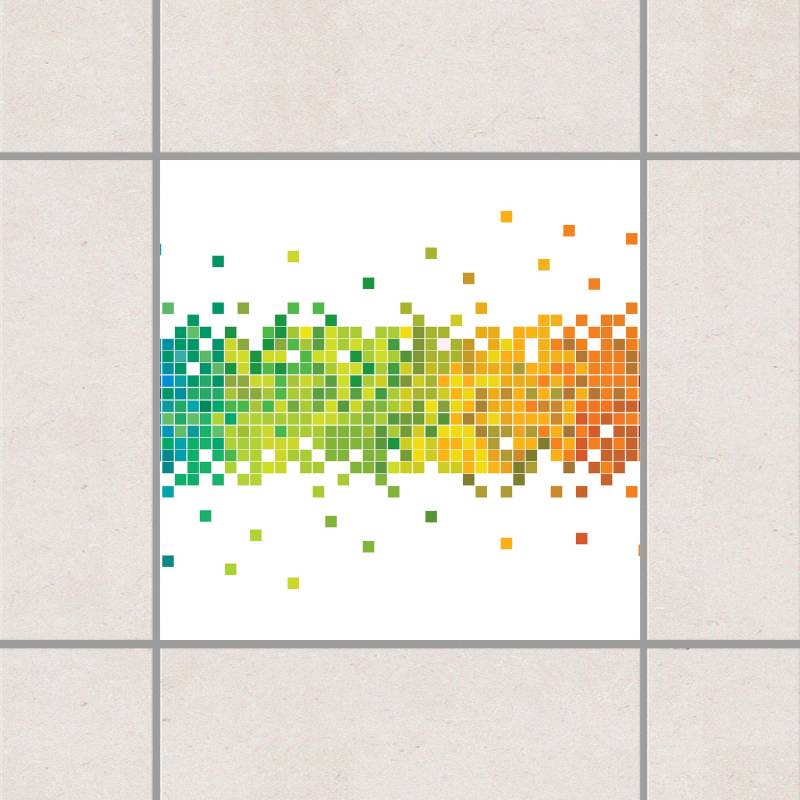Fliesenaufkleber Pixel-Regenbogen