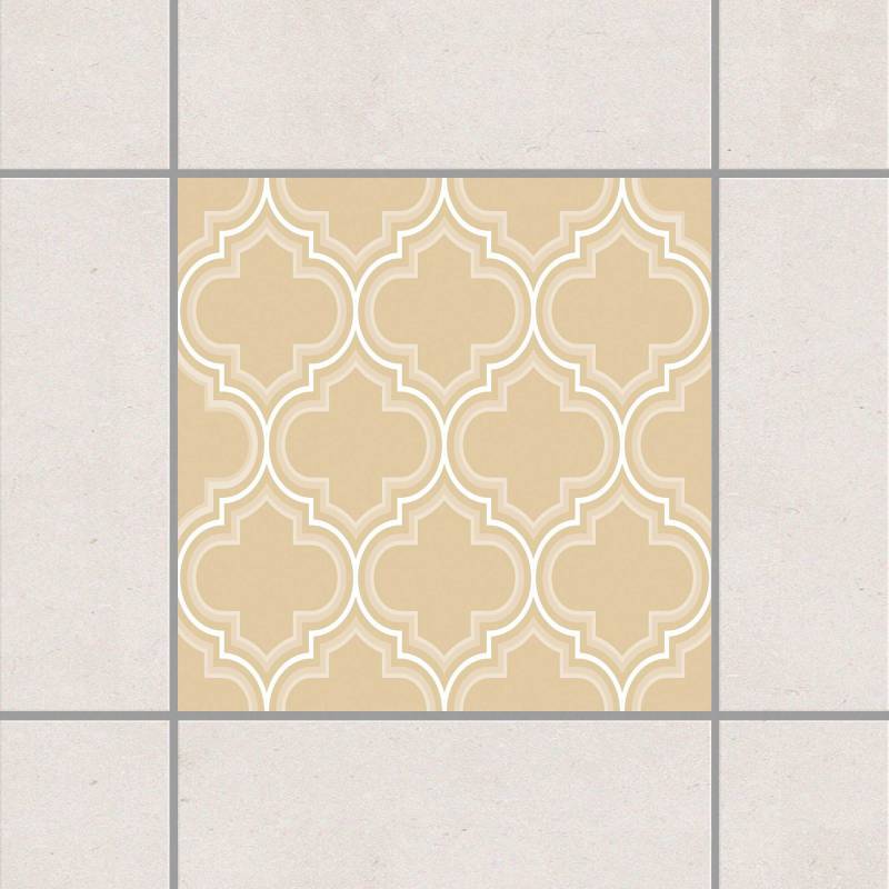Fliesenaufkleber Retro Marokko Light Brown Braun