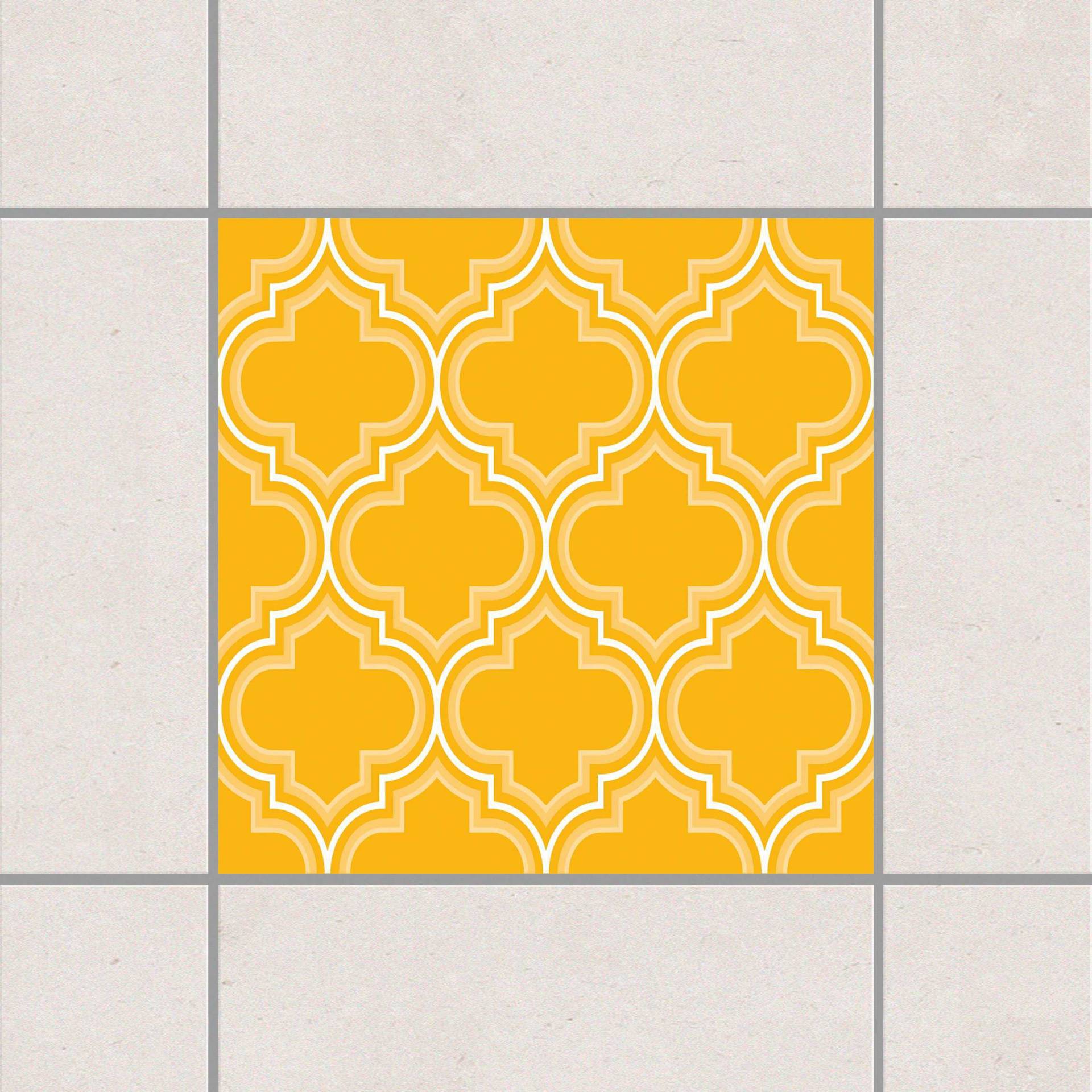 Fliesenaufkleber Retro Marokko Melon Yellow Gelb Fliesenaufkleber Retro Marokko Melon Yellow Gelb