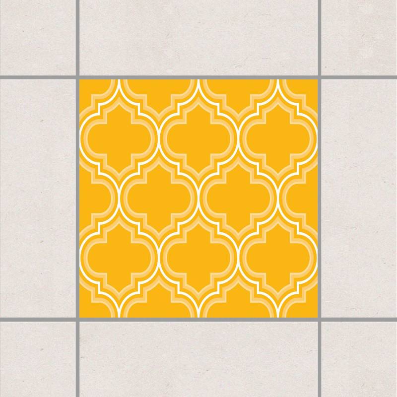 Fliesenaufkleber Retro Marokko Melon Yellow Gelb