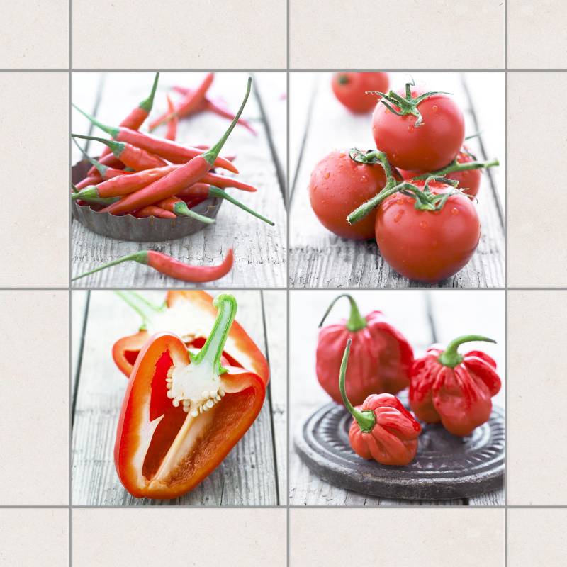 Fliesenaufkleber Rotes Gemüse