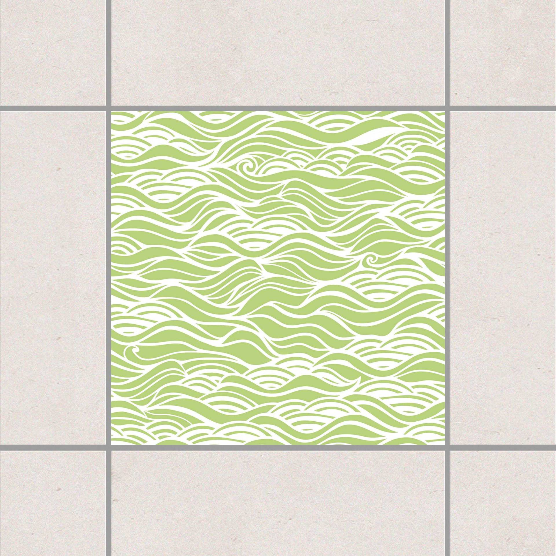 Fliesenaufkleber Sie träumten von zarten Wellen am Meer Spring Green Grün Fliesenaufkleber Sie träumten von zarten Wellen am Meer Spring Green Grün