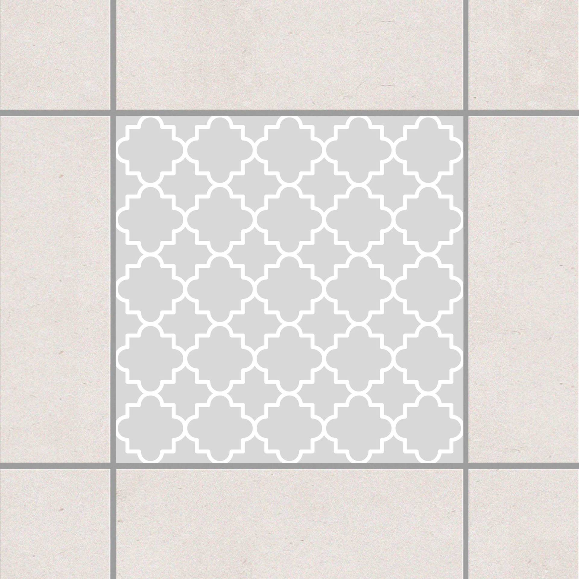 Fliesenaufkleber Traditional Quatrefoil Light Grey Grau Fliesenaufkleber Traditional Quatrefoil Light Grey Grau
