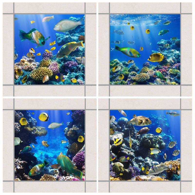 Fliesenaufkleber Underwater Set