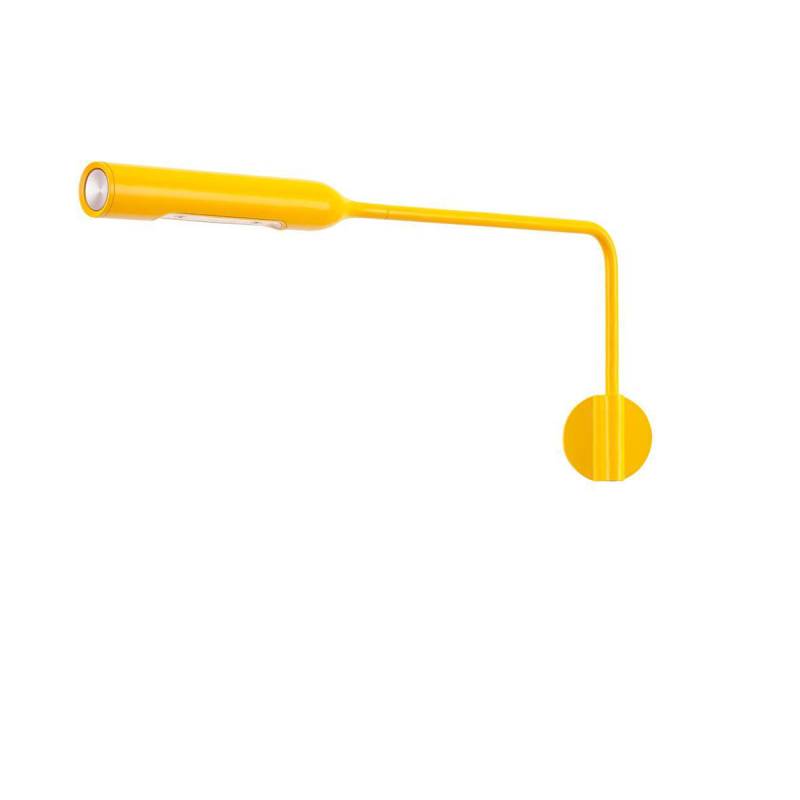 Flo Wall M Wandleuchte, Gelb matt, Warmweiß 3000K, ohne Kabel