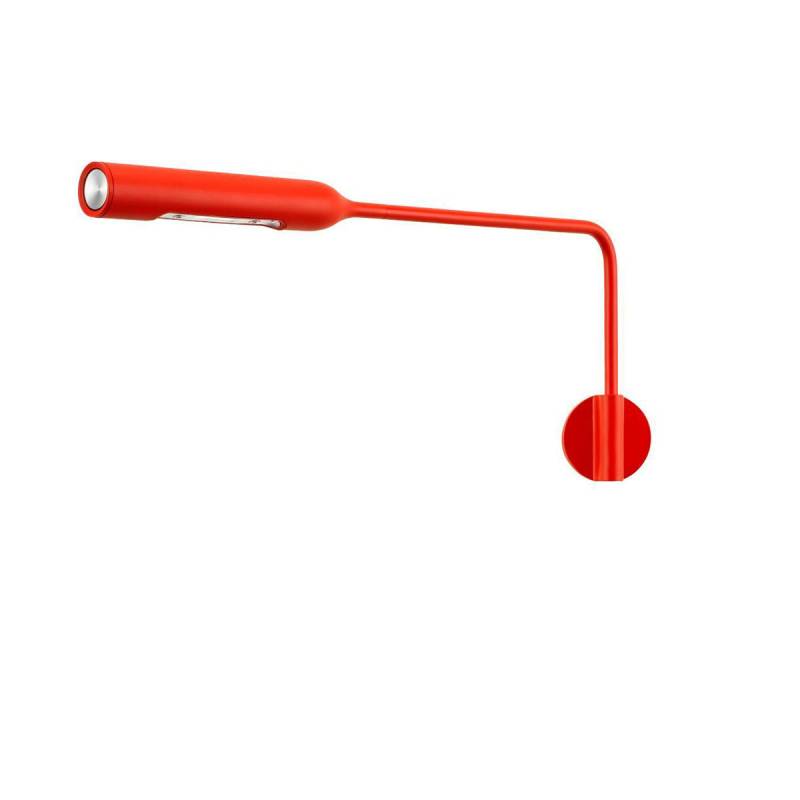 Flo Wall M Wandleuchte, Rot matt, Warmweiß 3000K, ohne Kabel