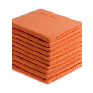Floorstar Microfaser-Staubtuch BRAVO orange, Nimmt dank Microfaser auch feinsten Staub rückstandslos auf, 1 Packung = 10 Stück