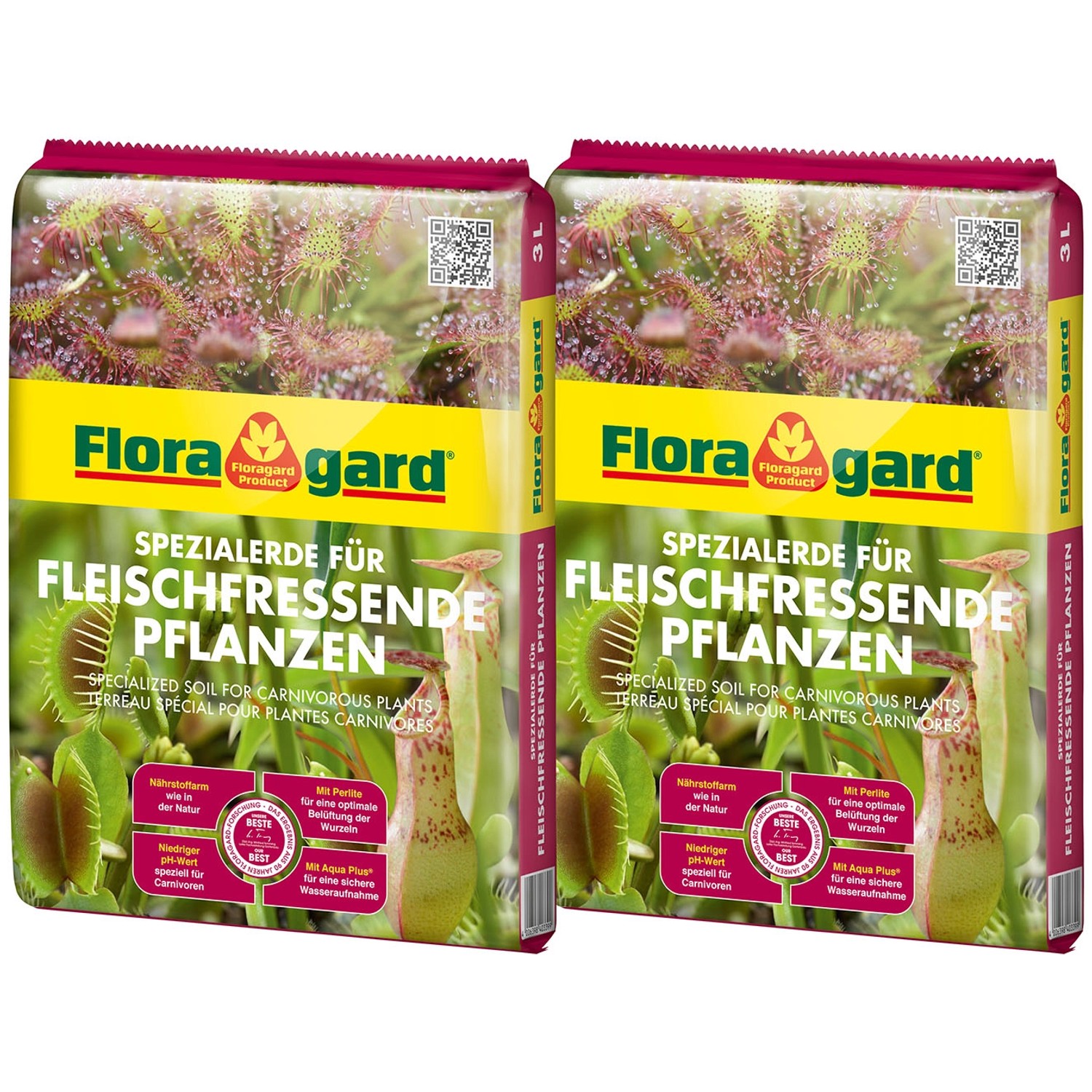 Floragard Spezialerde für fleischfressende Pflanzen 6 l (2 x 3 l) von Floragard