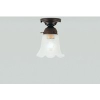 Florale Deckenleuchte Messing Antik Glas E27 Ø15 cm von Berliner Messingleuchten