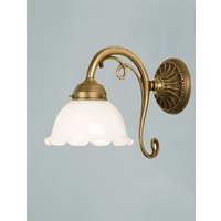 Florale Wandleuchte Berliner Messing Glas E27 T:29 cm von Berliner Messingleuchten GmbH