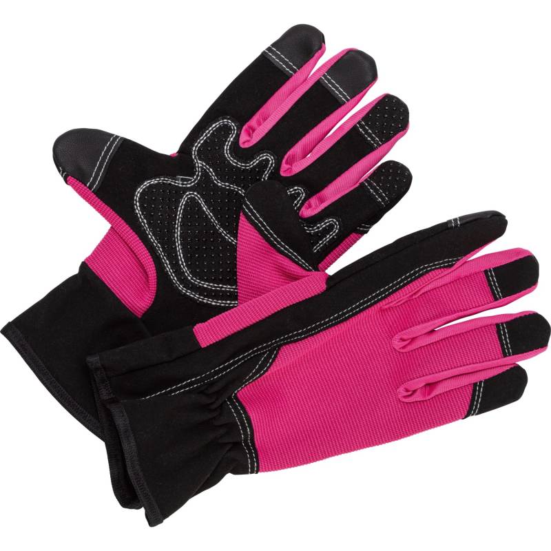 Floristikhandschuh Silikon-Benoppung Pink Größe 7