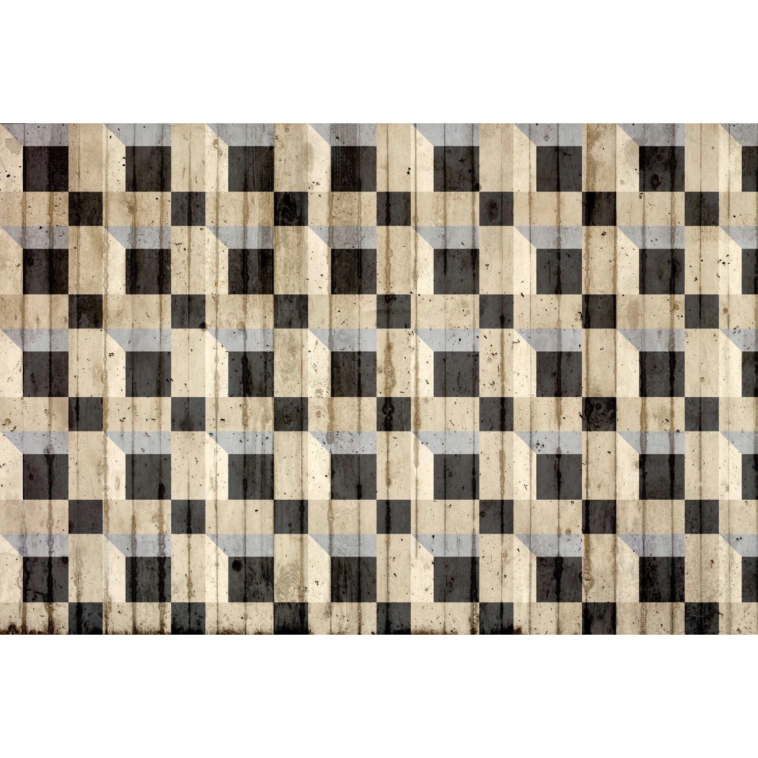 Fototapete  3D Abstrakt Modern  Beige Schwarz 4,00m x 2,70m FSC® von -