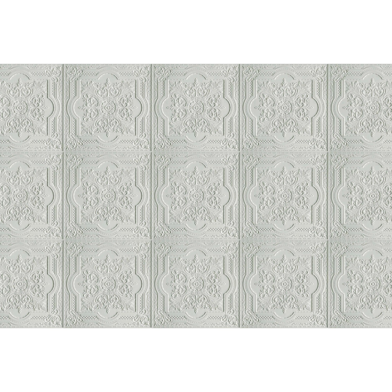 Fototapete  3D Barock Ornament Grau  4,00m x 2,70m FSC® von -