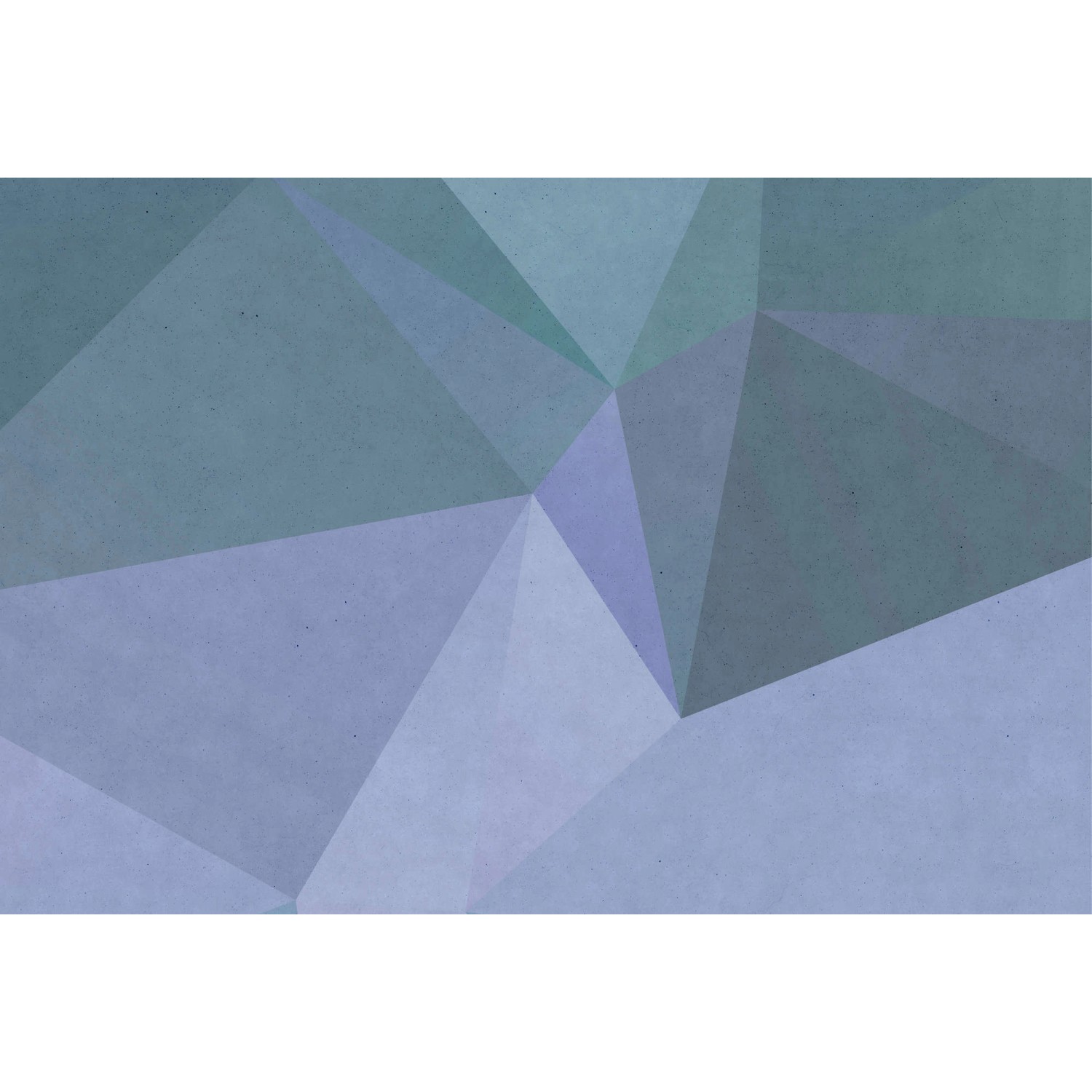 Fototapete 3D Effekt Polygon Blau Grün 4,00 m x 2,70 m FSC® von -