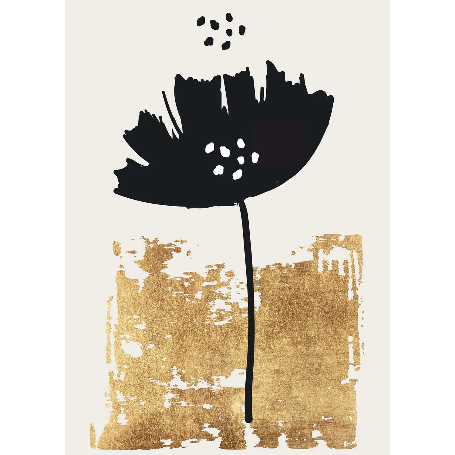 Fototapete Blume Abstrakt Schwarz Gold Weiß 2,00 m x 2,80 m FSC® Fototapete Blume Abstrakt Schwarz Gold Weiß 2,00 m x 2,80 m FSC® von -