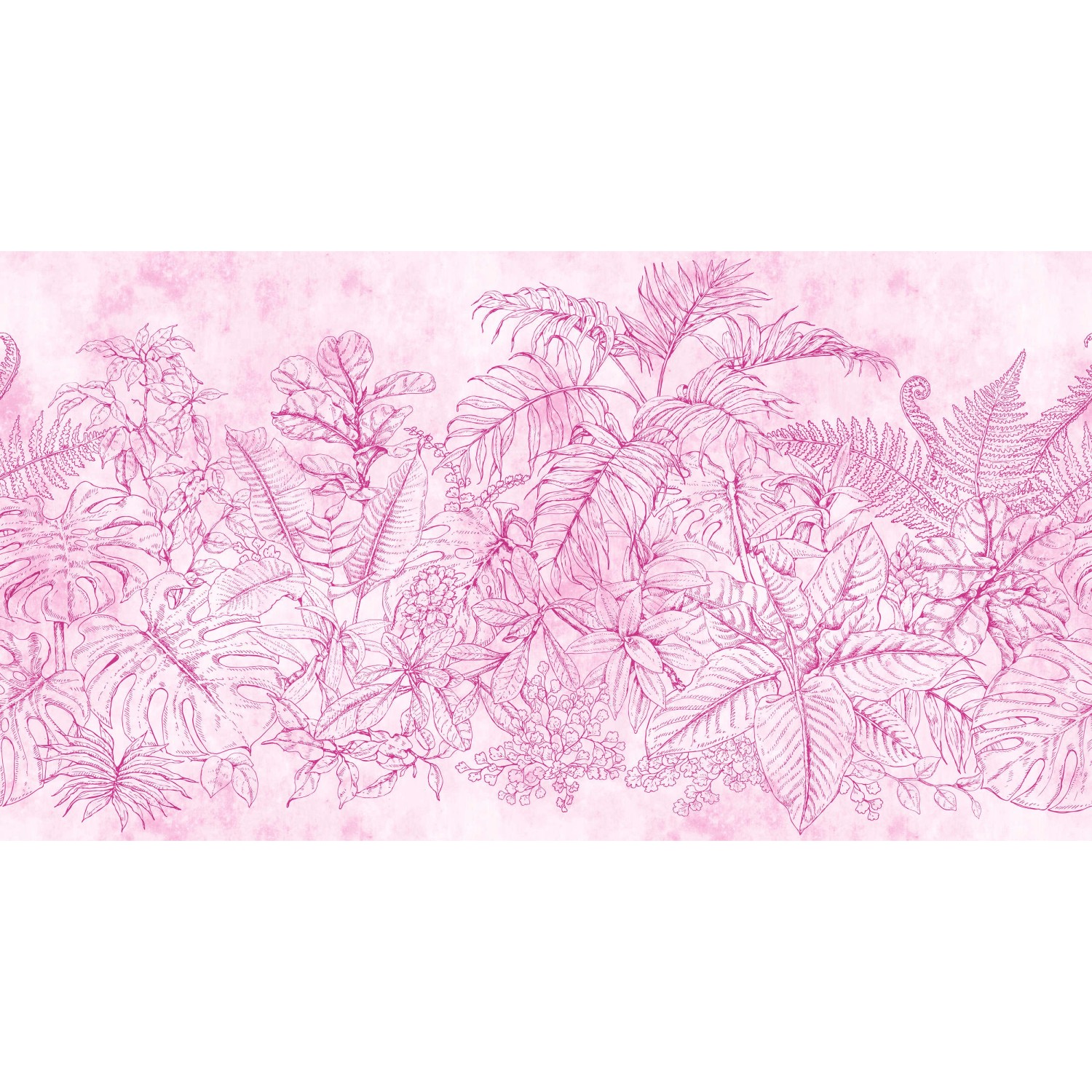 Fototapete Blumen Dschungel Pink 5,00 m x 2,70 m FSC® von -