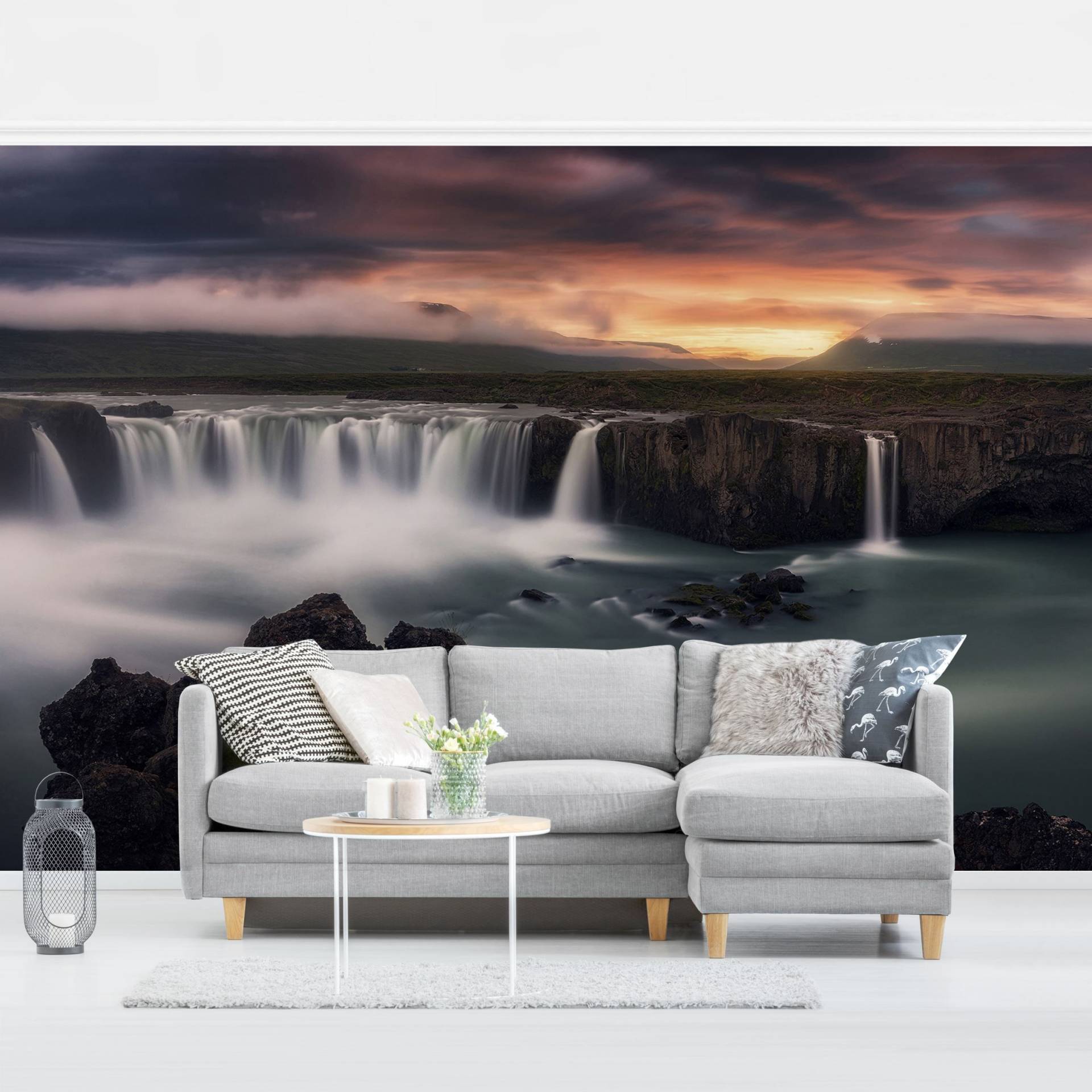 Fototapete Goðafoss Wasserfall in Island