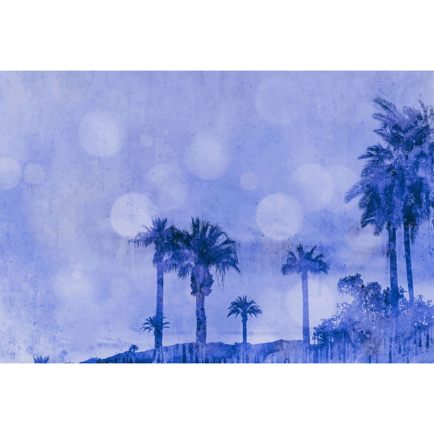 Fototapete Palmen Landschaft Blau 4,00 m x 2,70 m FSC® von -
