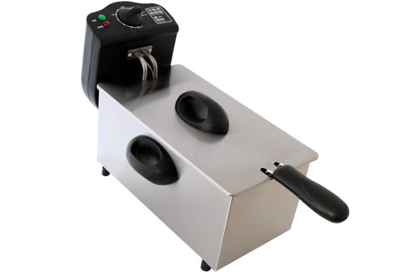 Fritteuse DESKI 3 Liter Edelstahl schwarz 2000 Watt Friteuse