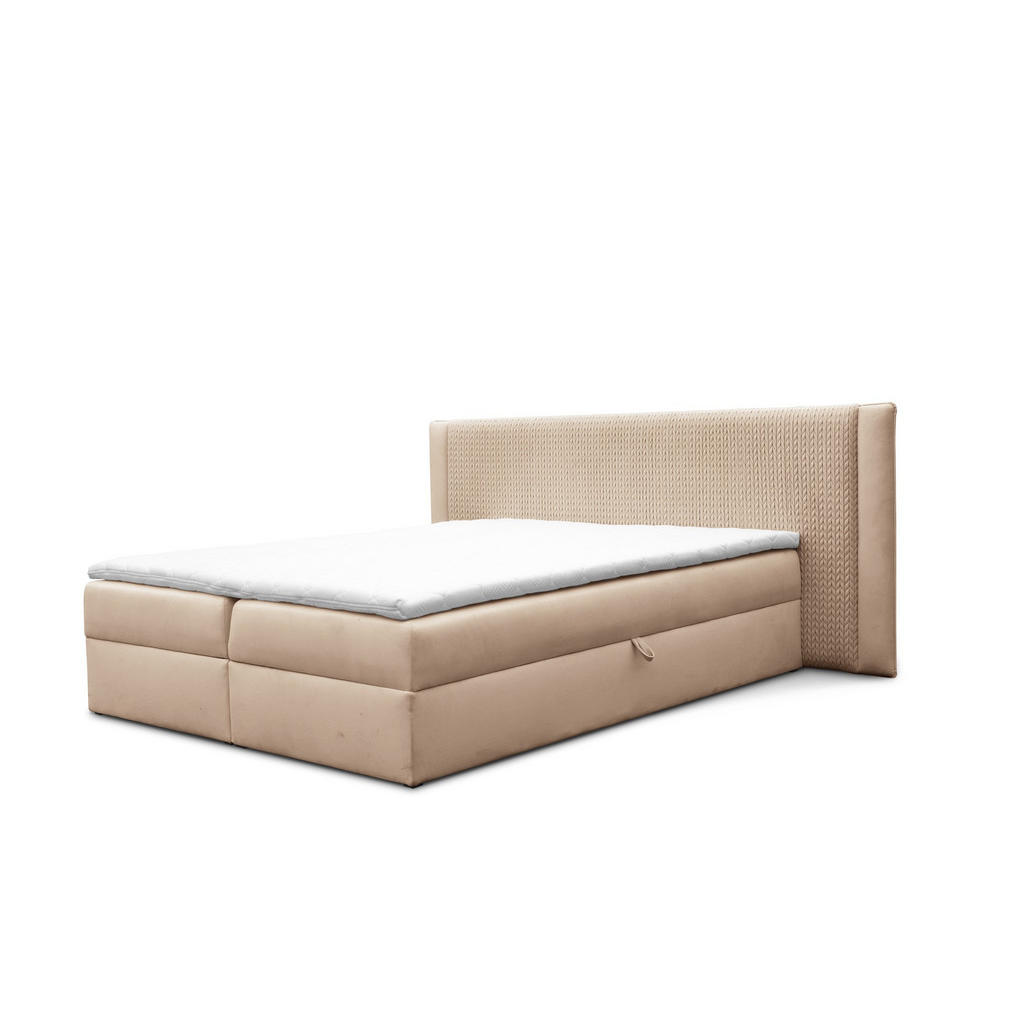 Fun Möbel Boxbett, Rosa, Textil, 140x200 cm, Schlafzimmer, Betten, Boxspringbetten von Fun Möbel