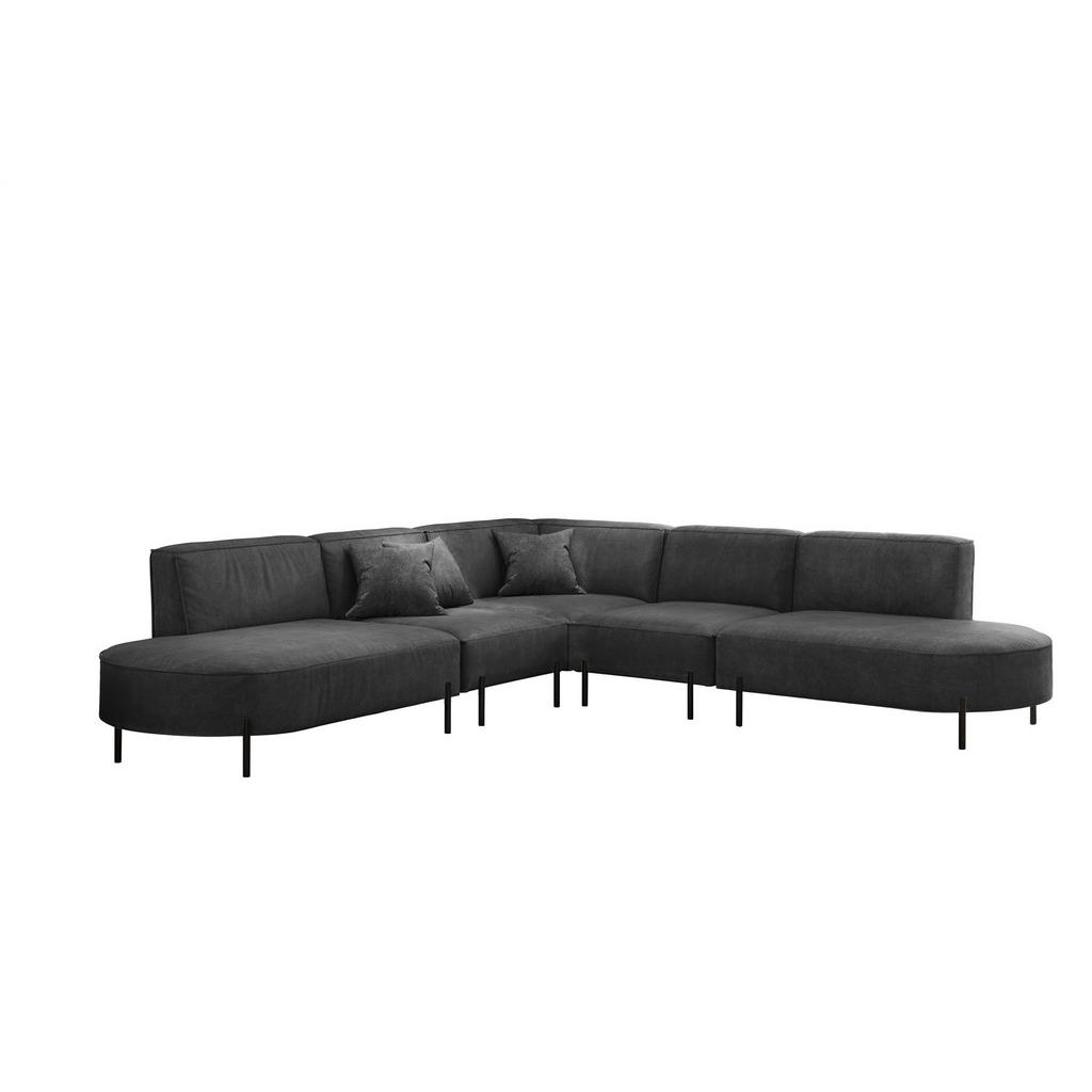 Fun Möbel ECKSOFA Anthrazit Fun Möbel ECKSOFA Anthrazit