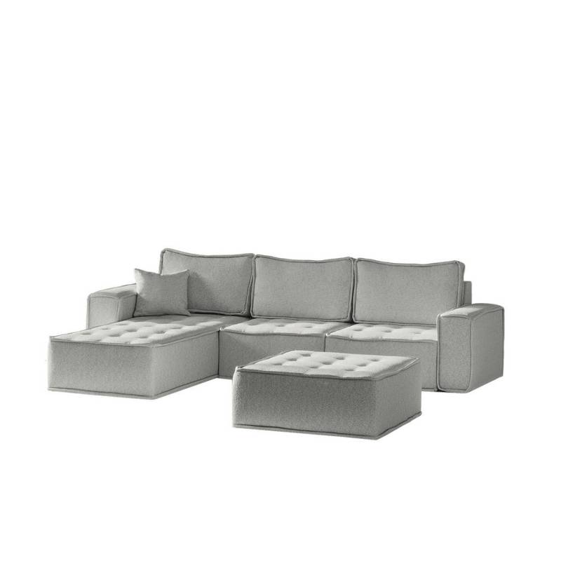 Fun Möbel ECKSOFA Hellgrau