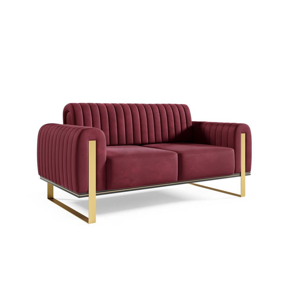 Fun Möbel Sofa, Rot, Textil, 164x79x90 cm, Wohnzimmer, Sofas & Couches, Sofas, 2-Sitzer Sofas von Fun Möbel